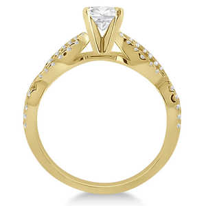 Bague de fiançailles en or jaune 18 carats avec diamant torsadé infini, sertie d'un diamant de 0,40 carat - Product Image 3