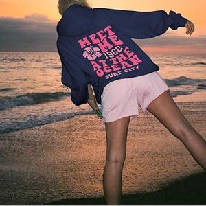 Sweat-shirt unisexe à épaules tombantes, poids lourd, coton personnalisé 400 GSM, couleur unie, coupe ample, sweat-shirt court surdimensionné, sweat-shirt pour femmes - Product Image 5