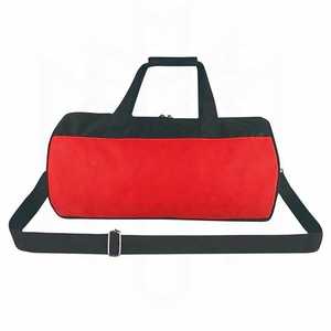 OEM venta completa bolsa de lona redonda gimnasio deportes rojo negro para viajar popular - Product Image 2