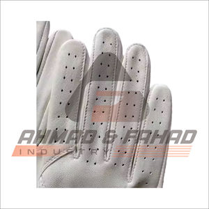 Guantes de golf de cuero Cabretta de alta calidad para hombre, patrón de logotipo personalizado, empuñaduras de mano de cuero genuino transpirables antideslizantes para deportes - Product Image 4