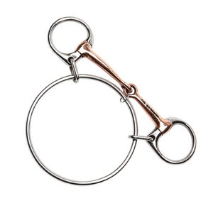 Bocado para Caballo Dexter Snaffle, Boquilla de Cobre, Acero Inoxidable de Precisión, Boquilla de Cobre de 13 mm, Anillos de 45 mm, Comodidad, Alta Calidad - Product Image 5