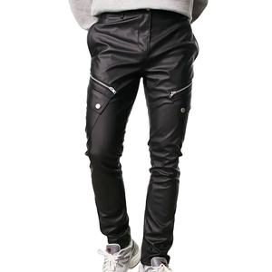 Pantalones de Cuero para Hombre de Alta Calidad, Diseño Profesional, Impermeables, Nuevo Estilo, Color Sólido, Cintura Alta Elástica, Transpirables - Product Image 3