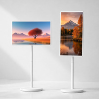 Venta al por Mayor de Fábrica, Televisor Inteligente LED HD Interactivo de 32 Pulgadas, Sistema Android, Pantalla Giratoria, Soporte Móvil Portátil Incluido
