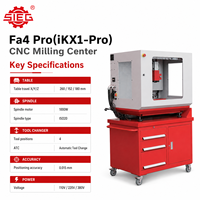 Centre d'usinage CNC 3 axes SIEG Fa4 Pro IKX1-Pro avec outil ATC, broche ISO20, haute précision, boîtier transparent, pour l'éducation