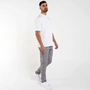 Pantalones Cargo personalizados de alta calidad para hombre para trabajo informal, actividades tácticas al aire libre, jogging oscuro, tela duradera recta plana - Product Image 1