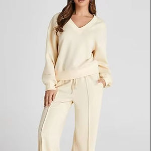 Conjunto Deportivo Casual para Mujer, Estampado con Efecto Ácido, Transpirable, de Secado Rápido, Algodón/Poliéster, Invierno, Manga Larga - Product Image 1