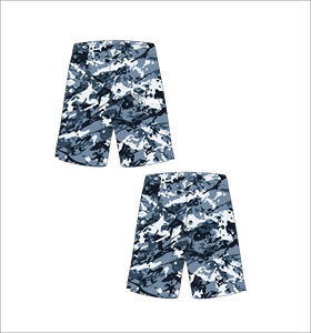 Pantalones cortos de baloncesto azul grisáceo personalizados, ropa deportiva de malla atlética - Product Image 1
