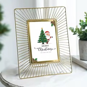 Cadre en verre géométrique en métal élégant, décoration d'intérieur, dessus de table, souvenirs, sérigraphie pour cadeaux - Product Image 2