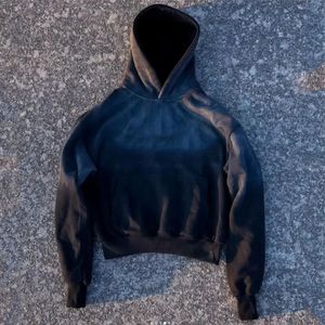 Sudaderas con capucha lisas de alta calidad Sudadera con capucha recortada Hombres Sudadera con capucha de gran tamaño de algodón pesado personalizado - Product Image 4