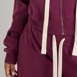 Servicio OEM con Cordones y Capucha, Sudadera Clásica para Mujer 2026 con Cierre de Cremallera, Material Cálido para un Ajuste Relajado con Diseño de Logotipo - Product Image 3