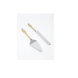 Couteau et serveur en laiton design moderne top vente nouveau look ensemble de serveur de gâteau de mariage couteau à gâteau outils de gâteau en acier inoxydable - Product Image 1