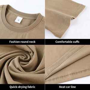 T-shirt lourd personnalisé de logo d'étiquette personnalisée de qualité supérieure 100% coton 300GSM t-shirts vierges surdimensionnés en coton épais - Product Image 2