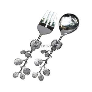 Juego de 2 cubiertos de utensilios de cocina de tamaño personalizado y logotipo de color plateado con acabado brillante pulido para pastel y Pizza y cuchillo - Product Image 6