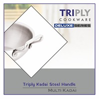 Ensemble de casseroles Maxfresh Triply en acier inoxydable de luxe (série Deluxe) 2 pièces avec couvercle en verre, design moderne et luxueux, respectueux de l'environnement