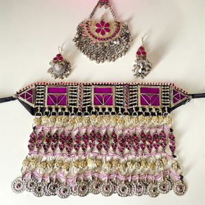 Fabricants sur mesure, dernières créations, ensembles de bijoux afghans Kuchi vintage, bijoux afghans faits à la main pour femmes, pour les mariages et les fêtes, 2025 - Product Image 2