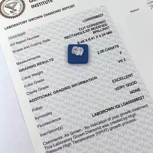 Diamant de laboratoire certifié Excellent, taille Asscher, 1 à 5 carats, couleur fantaisie claire, pour la fabrication de bijoux - Product Image 3