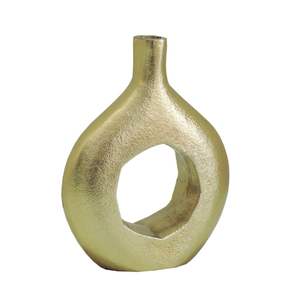 Florero de metal hecho a mano moderno de lujo centro de mesa decorativo hecho a mano para decoración del hogar - Product Image 2