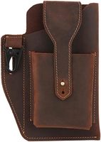 Étui de téléphone en cuir durable, imperméable, antichoc, avec fonction porte-ceinture et portefeuille, compatible avec tous les téléphones mobiles