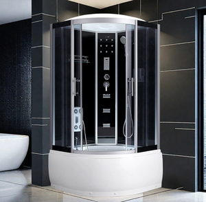 Usine <span class=keywords><strong>90x90</strong></span> cm cabine de <span class=keywords><strong>douche</strong></span> en forme d'éventail porte coulissante panneau de commande en verre trempé porte de <span class=keywords><strong>douche</strong></span> plateau bas salle de <span class=keywords><strong>douche</strong></span> - Product Image 3