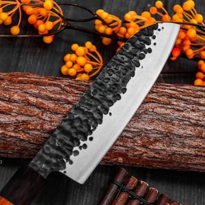 Vente en gros de couteaux de chef de cuisine professionnels en acier à haute teneur en carbone avec manche en acier inoxydable Service personnalisé OEM ODM - Product Image 3