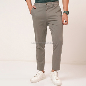 Nardon Aparrel 2025 Ropa de alta calidad Lona teñida Cordón Color sólido Casual Slim Fit Pantalones de chándal - Product Image 5