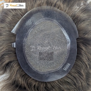 Premium REGENT australie Remy toupet pour hommes trame attachée à la main vague naturelle droite pour base de dentelle 100% densité Stock disponible - Product Image 2