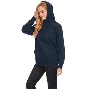 Venta al por mayor de algodón de las señoras en blanco gimnasio de manga larga Tops mujeres Sudadera con capucha de diseño de logotipo personalizado para las señoras - Product Image 3
