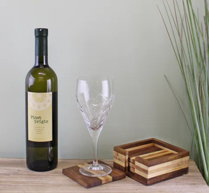 Elegant Plants Wooden <b>coaster</b> <b>Set</b> with a Rustic Finished Handcrafted to Perfection Ideal for Daily Use and Home Decoration Needs - Product Image 6