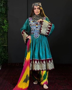 2025 vestido de diseño Vintage Kuchi afgano para vestido de cultura tradicional afgana Qalbatoni con Churma Dozi y trabajo Vintage Baltana - Product Image 5