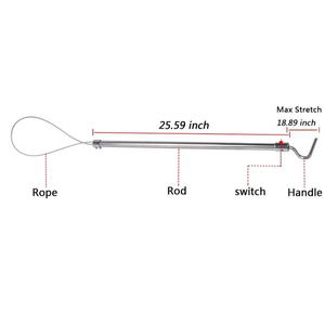 ไม้จับหมูชุบโครเมียมอย่างดี แข็งแรง ทนทาน พร้อมตัวล็อคเพื่อความปลอดภัยในการจับสัตว์ - Product Image 4