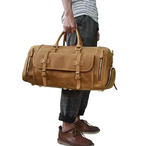 Sac polochon de fitness unisexe avec fermeture à glissière poche à chaussures étanche et isolée pour les voyages de week-end - Product Image 5