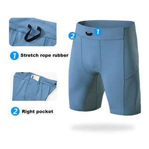 Shorts de sport décontractés pour hommes, taille haute, ultra-fins, en polyester 100%, séchage rapide, avec cordon de serrage, pour la plage et le jogging - Product Image 5