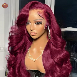 Perruque Lace Front HD 99J Bourgogne Body Wave en Cheveux Humains Pré-Pluckée Bouclée Profonde Remy pour Femmes Noires – Nouveauté ! - Product Image 2