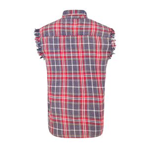 Camisa de franela sin mangas Premium superventas | Chaleco a cuadros de motorista de verano para Hombre | Camiseta sin mangas con corte vintage - Product Image 2