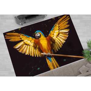 Alfombra Parrot Wings: Alfombra Moderna Personalizada con Estampado Animal, Alfombra Delgada No Tejida - Product Image 1