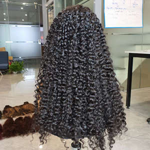Hermosa textura Pelucas de cabello humano Raw Vietnamita y Birmano Curl Super Double Drawn Long HD LACE - Product Image 2