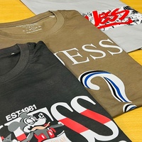 Nouveau modèle T-Shirt décontracté à manches longues pour hommes T-Shirt en coton pour femmes pour le printemps, l'été, lot de stock de surplus de marque