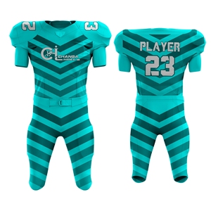 Uniforme de football américain personnalisable de qualité supérieure OEM, manches courtes, respirant, léger, séchage rapide, 100% polyester, pour équipe - Product Image 4