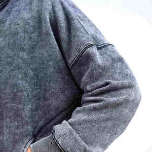 Meilleure Vente Survêtement à Capuche 100% Coton Délavé à l'Acide pour Hommes, Dernier Style Décontracté, Design 2-en-1, Adultes, Prix Raisonnable, OEM - Product Image 4