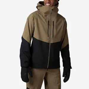 Tùy chỉnh làm người đàn ông của chiến thuật Áo khoác 100% polyester softshell Camo Varsity Snowboard Áo khoác