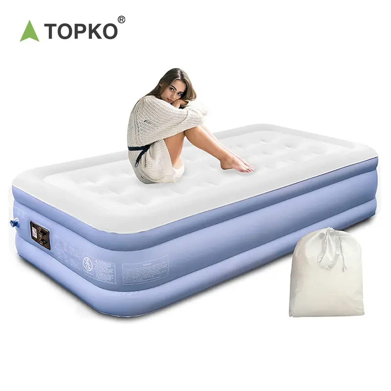 مرتبة عالية الجودة داخلية وخارجية من TOPKO ، سرير تضخيم الهواء الذاتي ، فراش هواء قابل للنفخ