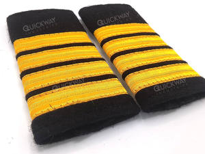 Épaulettes d'aviateur QUICK WAY INDUSTRIES pour cosplay et spectacles de scène, barres simples avec étoile - Product Image 4