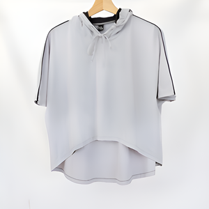 Chaqueta corta Xavia para mujer, ropa deportiva informal de longitud completa de alta calidad con mangas regulares, tejido de punto con capucha, sensación suave a la mano - Product Image 2