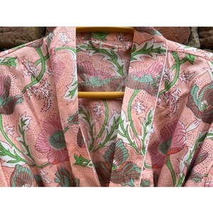 Vestido Kimono con Estampado Floral Rosa para Mujer, Elegante Traje de Baño Tipo Pareo - Product Image 5