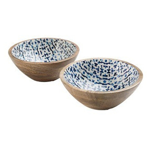 Designer Nice Quality Enamel Dinnerware Mango Wood Salad Server Modern Design Handmade and <b>Wedding</b> Parties Food Serving Bowl - Product Image 4