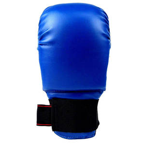 Gants de karaté bleus, mitaines de karaté pour l'entraînement et le combat, cuir PU durable, protections pour les mains d'arts martiaux avec poignet élastique - Product Image 2