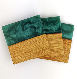 Nouveau modèle Dessous de verre carré en résine époxy et bois d'acacia Dessous de verre carré en résine époxy et bois d'acacia pour accessoires de cuisine - Product Image 6