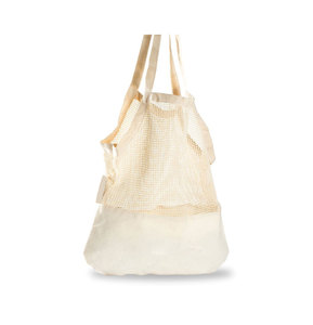 Qualité exceptionnelle couleur crème recyclable réutilisable toile de coton fourre-tout sacs à provisions Promotions directes personnalisées indien - Product Image 1