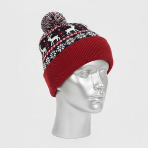 Unisex Winter Knitted Beanie <b>Caps</b> Customizable Logo Stretch Crochet Hat Cartoon Pattern Beanie <b>Cap</b> <b>for</b> Women <b>Men</b> jacquard 2026 - Product Image 2