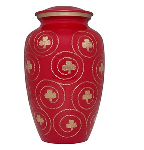 Wholesale Brass Green Cremation Urn Adult Ashes Floral Engraved Memorial Funeral Keepsake <b>Jars</b> Low Price Burial Metal Vessel Urn - Product Image 4